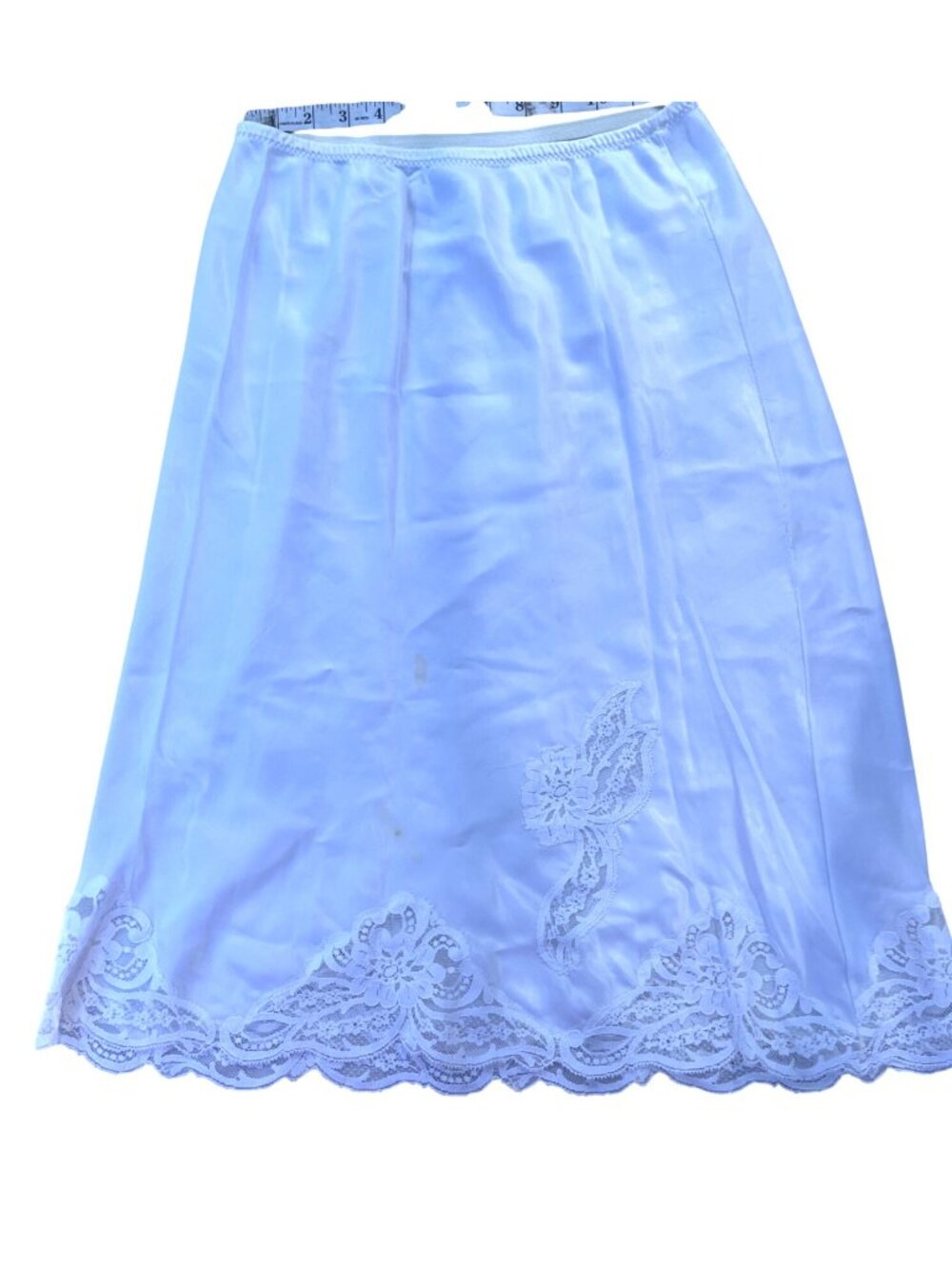 Wonder Maid White Half Slip With Lace Hem Non-Cling Size M Made In USA 21t